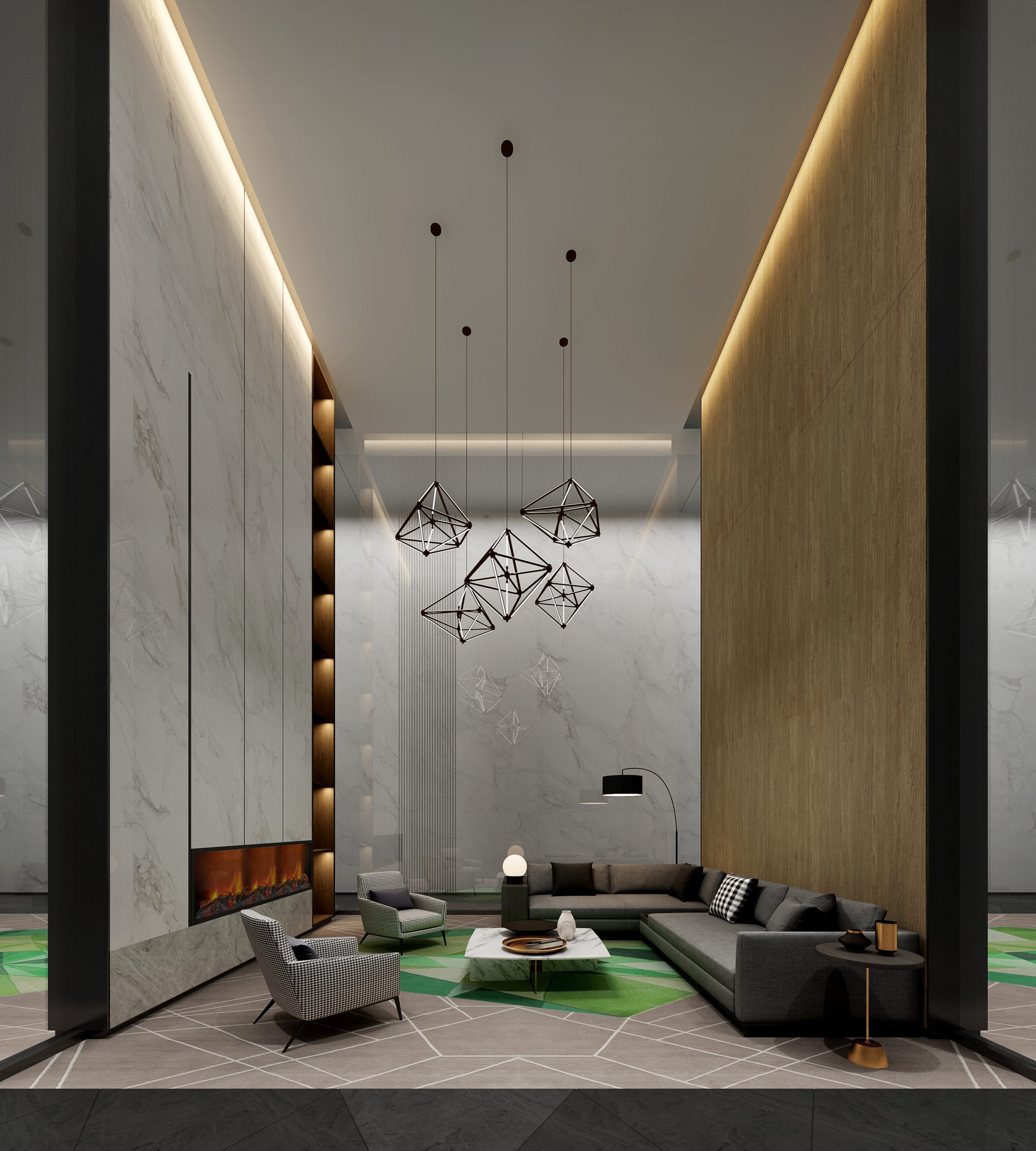 Impression of VIP reception room design renderings