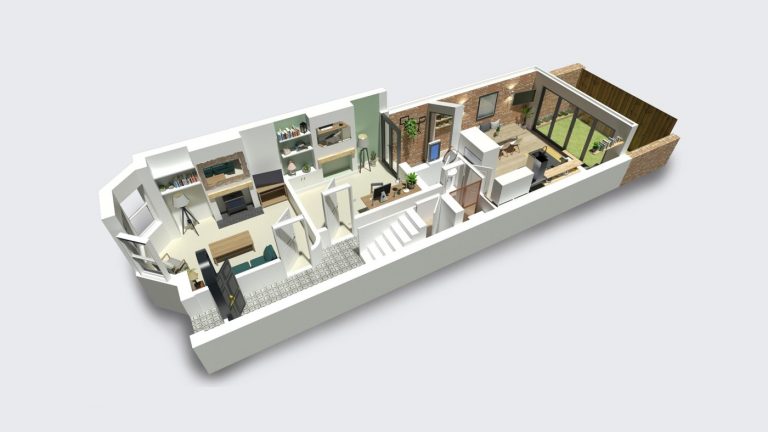 3D floor plan layout