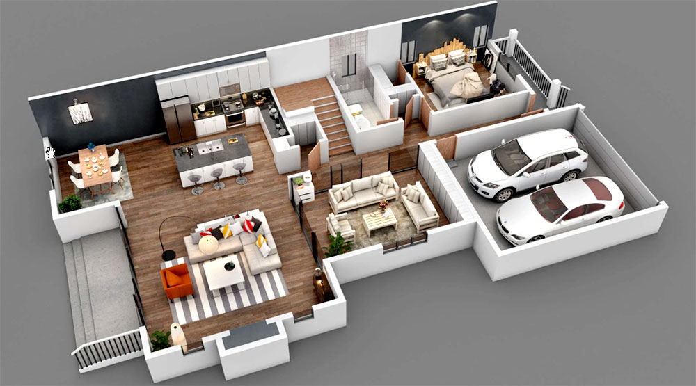 Floorplan marketing: real-time representation of future architecture