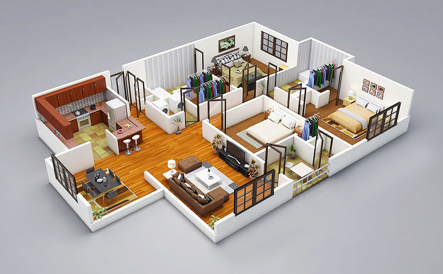 Interior designing presentation：Ideas on how to build a 3d floor plan