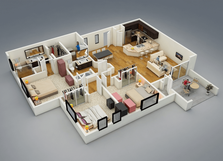 Rendered floorplan