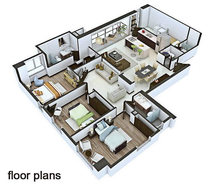 Interior design floor plans