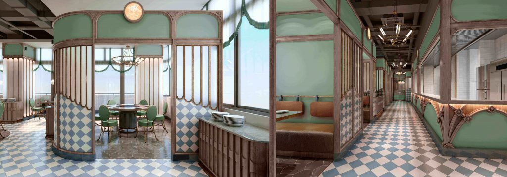 3d interior renderings for restaurant