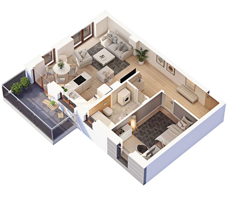 rendered floor plans